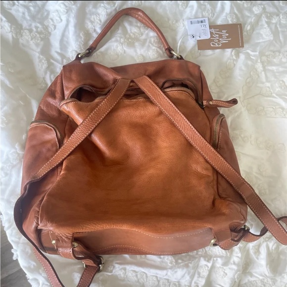 *SOLD*✨NEW!✨Free People x Bolsa Nova Momma Mia Backpack in Cognac - Picture 3 of 4